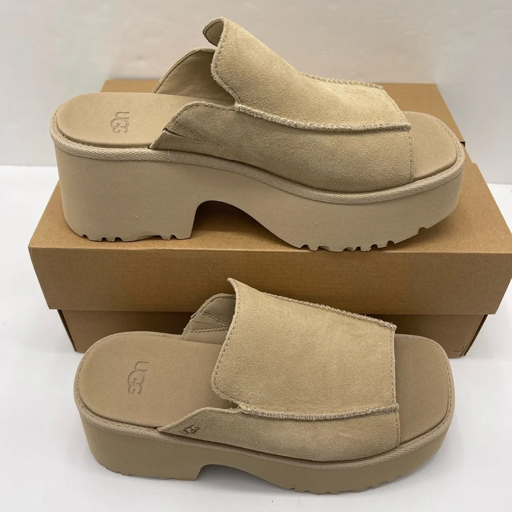 UGG Tan Platform Slide Sandals UGG
W / 1167476
W NEW HEIGHTS SLIDE MDSD
Mustard - Picture 2 of 16